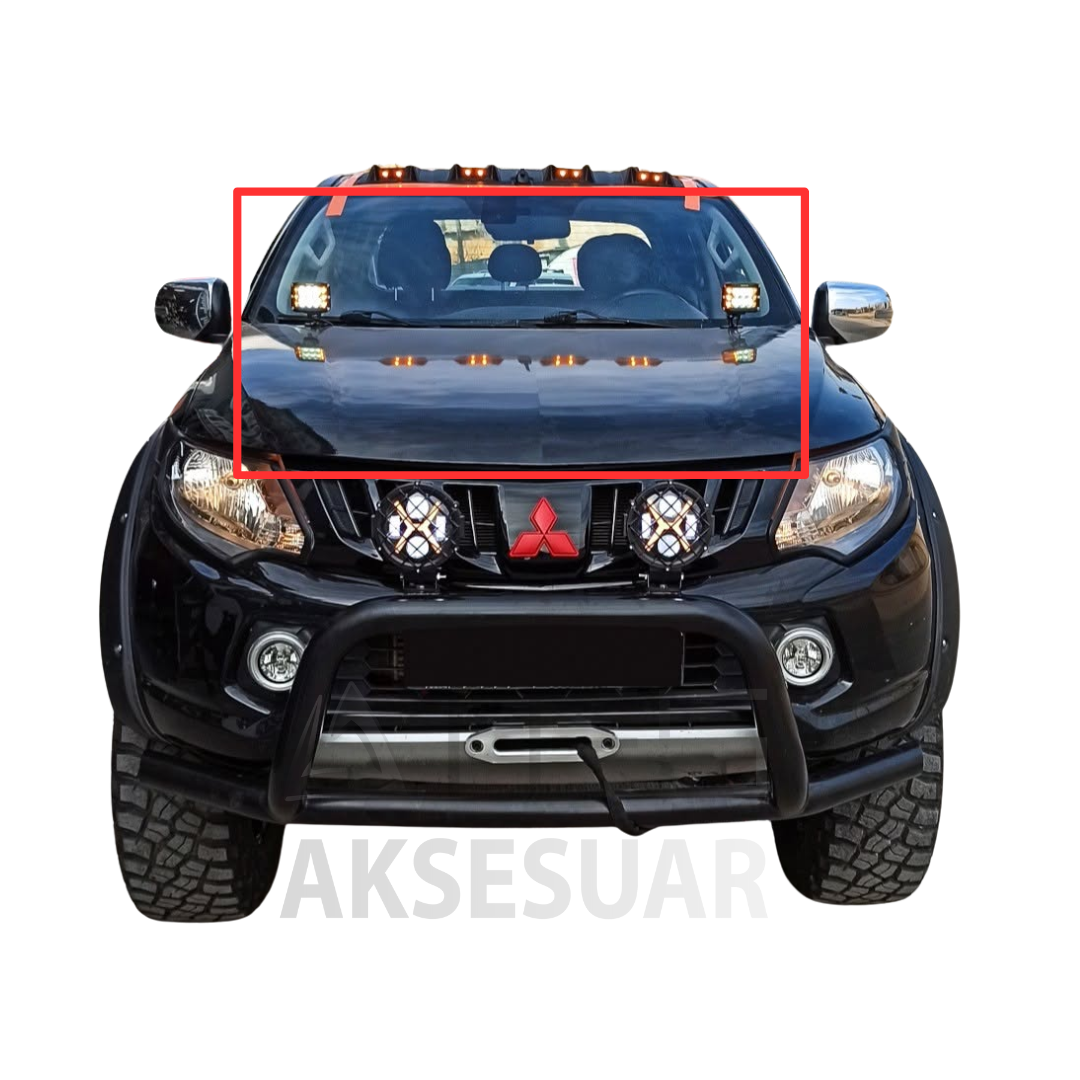 l200-kaput-ustu-led-ates-aksesuar.png Mitsubishi L200 Kaput Üstüne Takılan Led Seti - Görsel 1